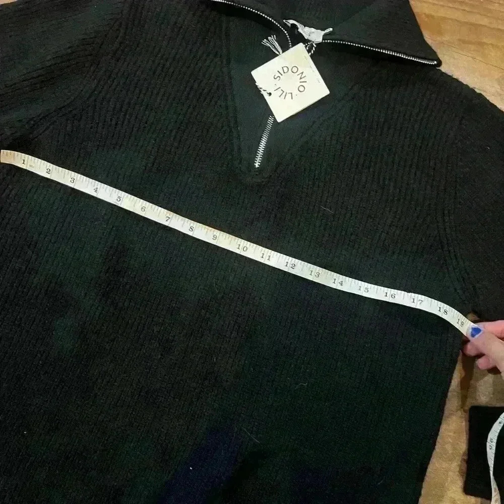 NWT lili sidonio black sweater dress small - Picture 3 of 5